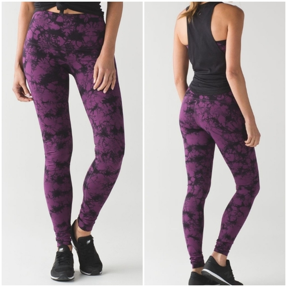lululemon athletica Pants - Lululemon Hi-Rise Wunder Under Tie dye Leggings